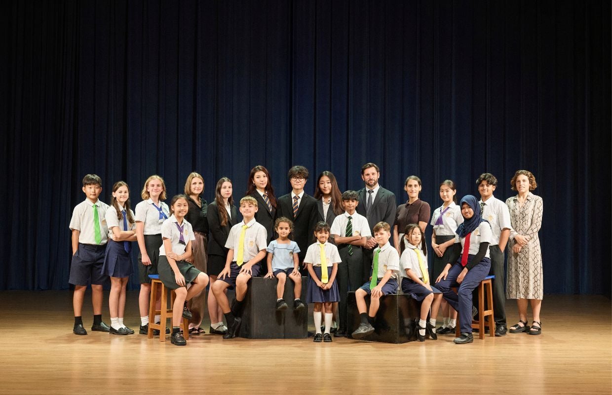 Teacher and students picture